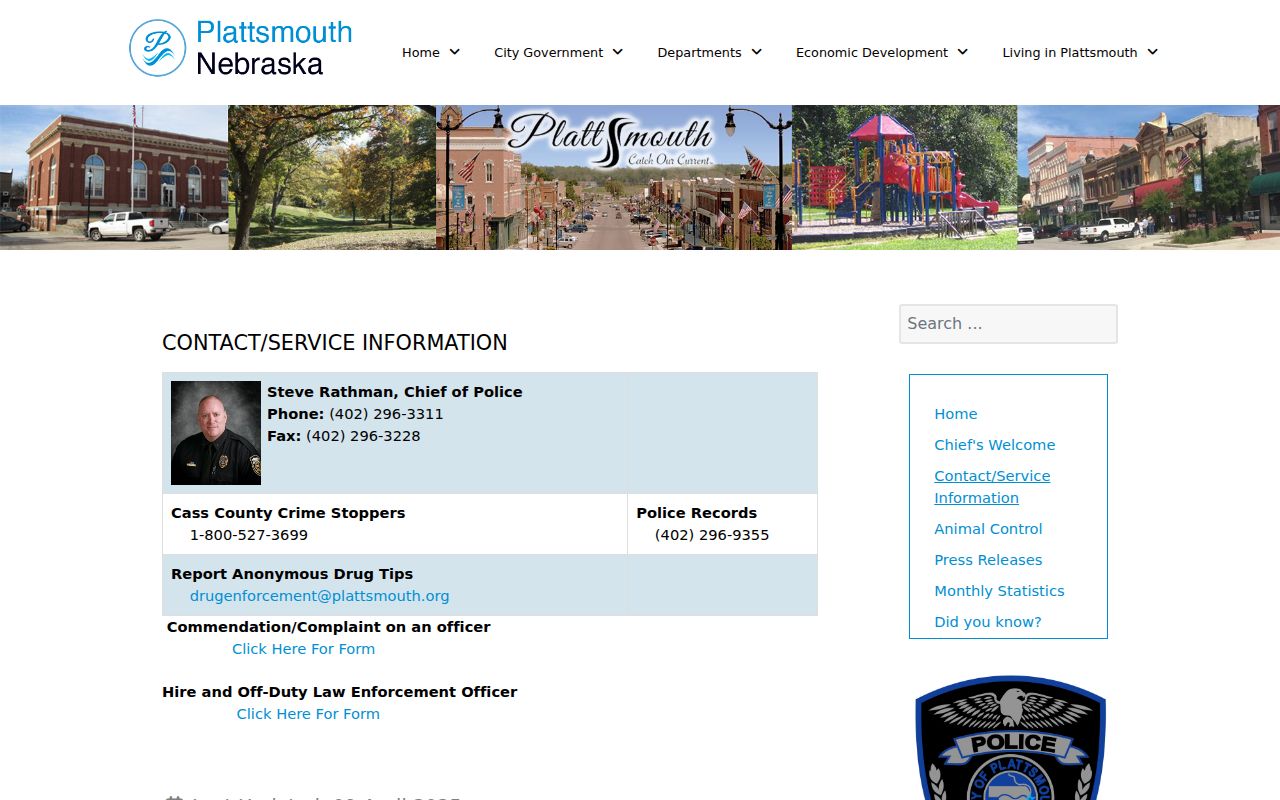Plattsmouth local police and records access channels for municipal warrants